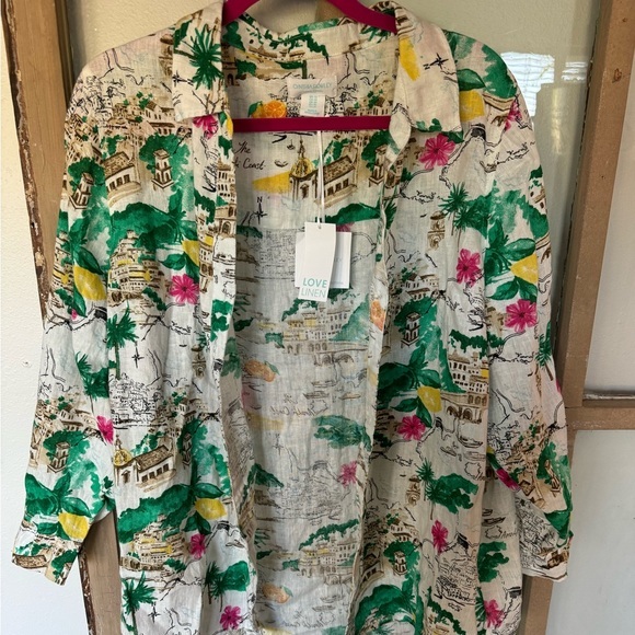 CYNTHIA ROWLEY “LOVE LINEN” beautiful shirt or jacket - zoom in for the details - Picture 1 of 12